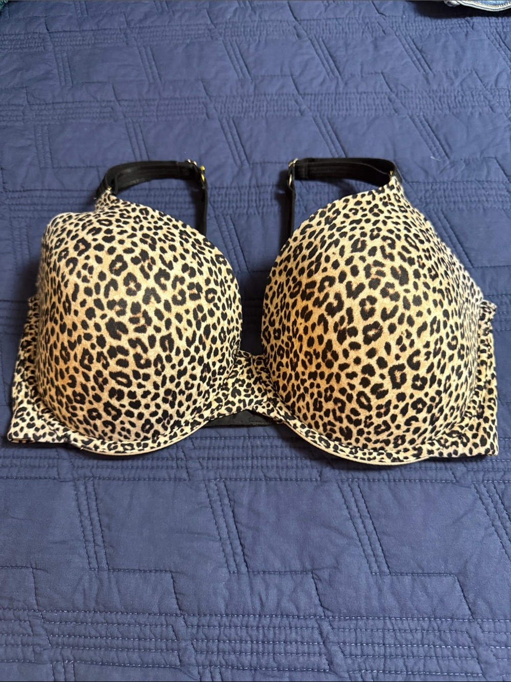 Joyspun Leopard Print Push-Up Bra - Tan & Black 38DD